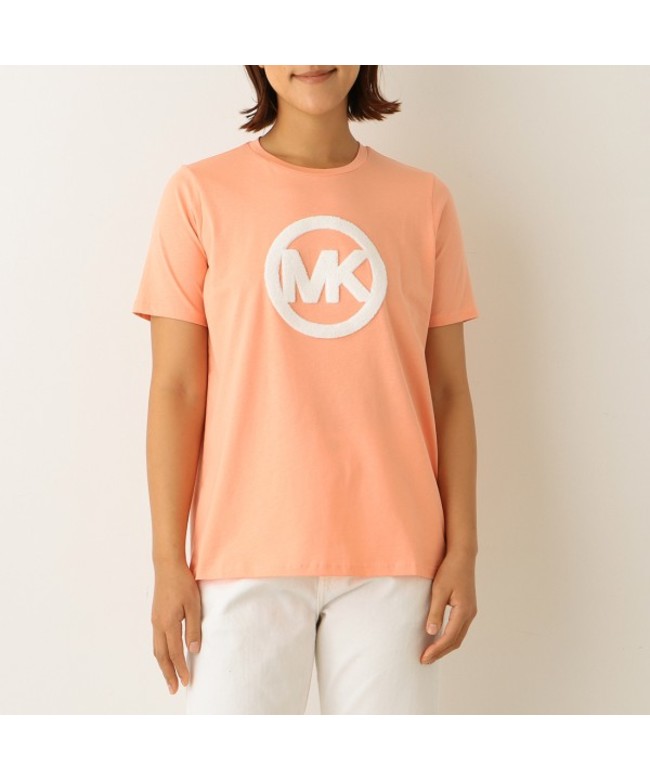 【2025年】エレガントファッションを上品に着 セール】マイケルコース アウトレット オレンジ Tシャツ トップス