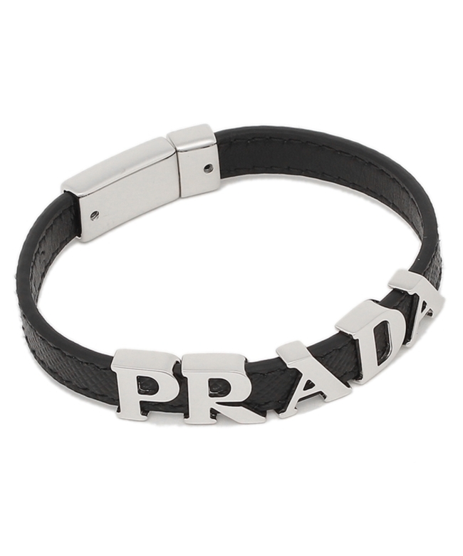 【美品】PRADA レザーバングル黒 【美品】PRADA レザーバングル黒