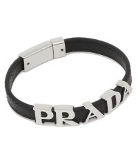 PRADA/プラダ ブレスレット アクセサリー サフィアーノ レザー バングル ブラック メンズ PRADA 2IB290 053 F0002/505701705