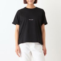 SAINT LAURENT/サンローラン SAINT LAURENT Tシャツ トップス ロゴ ブラック レディース SAINT LAURENT PARIS 460876 YB2DQ 10/505702098