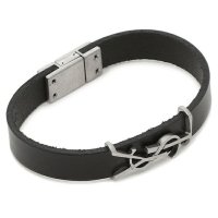 SAINT LAURENT/サンローラン SAINT LAURENT ブレスレット アクセサリー オピウム ロゴ ブラック メンズ SAINT LAURENT PARIS 708815 0/505702126