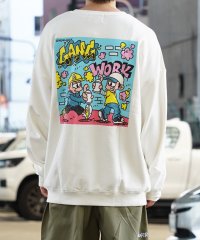 1111clothing/◆NEW JACK スプレーロゴ イラスト トレーナー◆ スウェット メンズ  ビッグトレーナー レディース オーバーサイズ トップス 長袖 プルオーバー/505702897