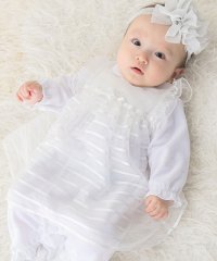 fillot de bebe reduction/【 日本製 】ボーダーオーガンジーエプロン(50~75cm)/505681065