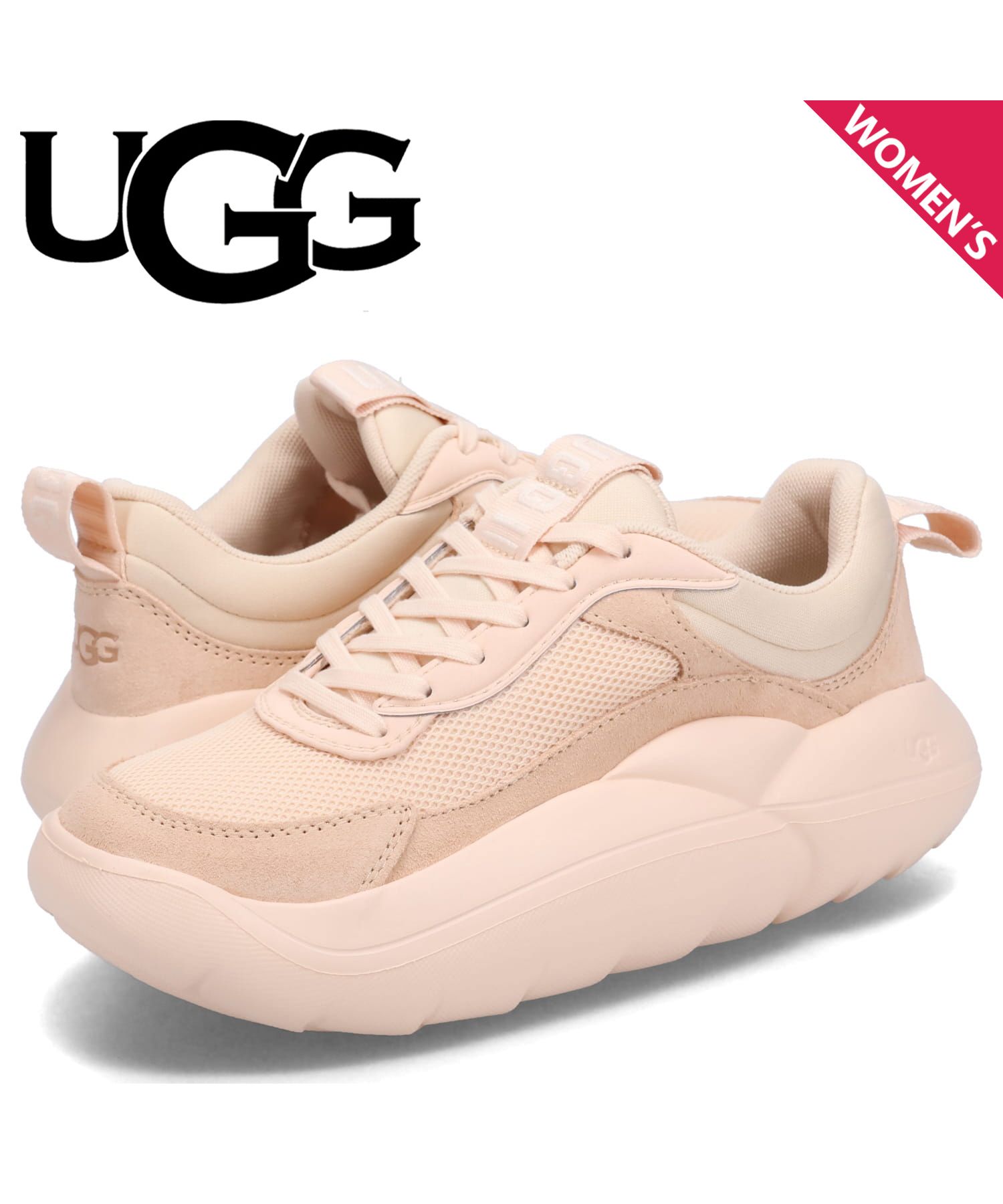 UGG アグ LIBU TRAINER レザースニーカー厚底(24）極美品 良品◎UGG LIBU 厚底 スニーカー 本革 レザー ブラック 23.5cm