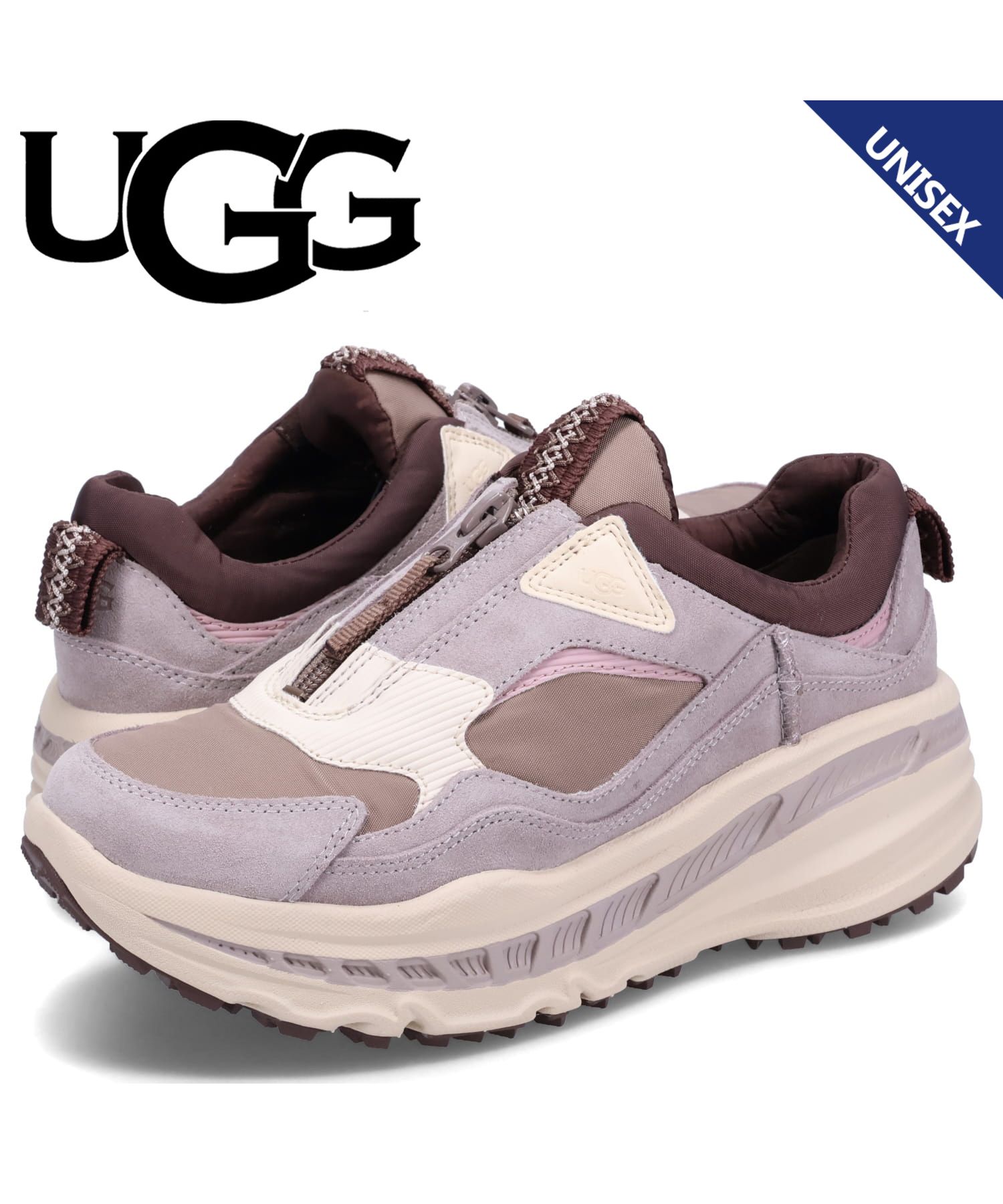 UGG(アグ)厚底ジップスリッポンスニーカー(レパード柄)