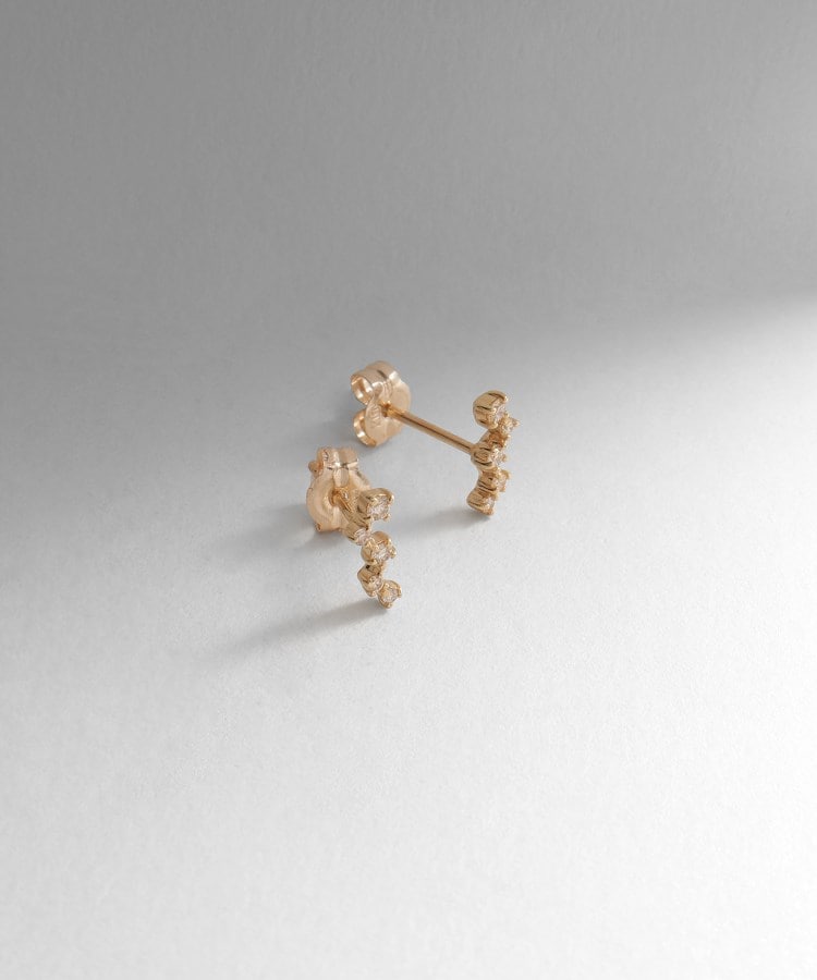 ココシュニック　ピアス　片耳 WEB限定】K10イニシャルN スタッドピアス（片耳用）（ピアス