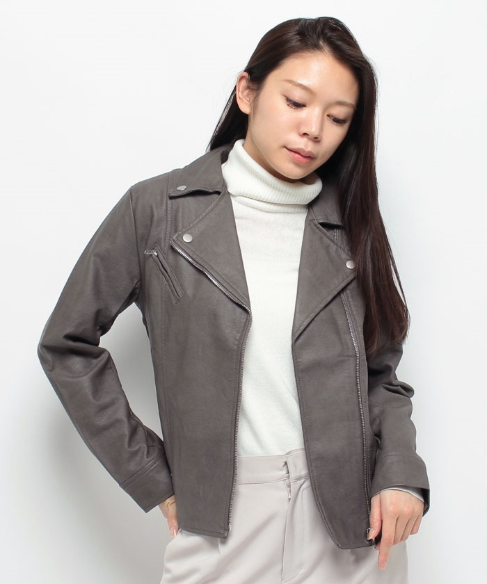 ライダースジャケット(グレー・灰色)のファッション通販 - d fashion