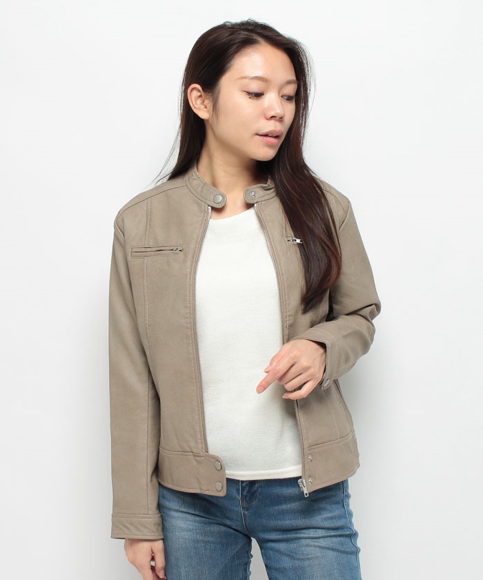 ライダースジャケット(ベージュ)のファッション通販 - d fashion ライダースジャケット(ベージュ)のファッション通販 - d fashion