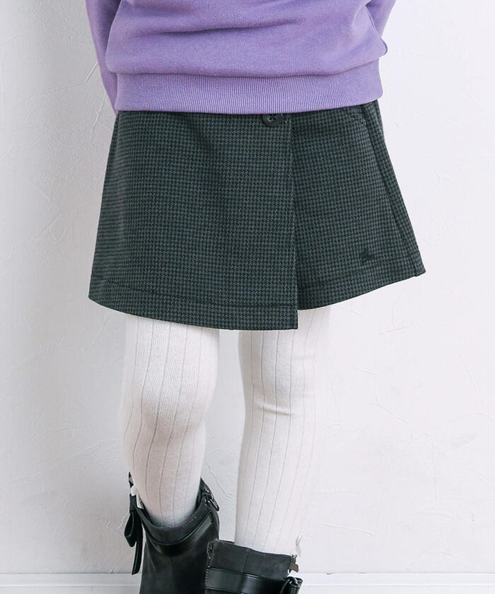 セール】千鳥ジャガードラップショートパンツ(90~150cm