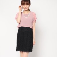 STYLEBLOCK/スタイルブロック STYLEBLOCK シフォンフラワーレーススカートフォーマルドレス/505682169