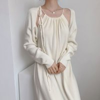 miniministore/ホルターネックニットワンピース2点セット/505682409