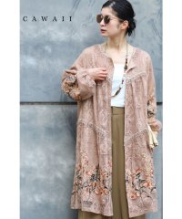CAWAII/カワイイ CAWAII 羽織りとしても。レースに浮かぶリュクスな花刺繍のミディアムワンピース/505702666