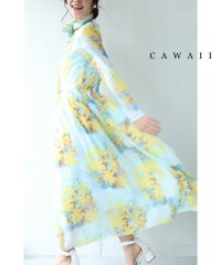 CAWAII/春を告げる愛らしいミモザロングワンピース/505702667