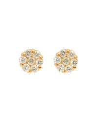 JEWELRY SELECTION/K18PG　天然ダイヤモンド　計0.2ct　セブンストーンピアス/505706476