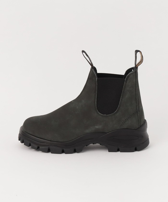 【B&Y united arrows】レザースクエアショートブーツ B&Y united arrows】レザースクエアショートブーツ