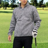 TopIsm/トップイズム TopIsm ゴルフ ハーフジップトレーナー メンズ ゴルフウェア 暖かい裏起毛 ニットフリース セーター トップス ハイネック プルオーバー ス/505708250