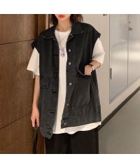 miniministore/デニムベスト ジレ レディース 重ね着/504882019