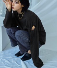 Fashion Letter/Fashion Letter ファッションレター オーバーサイズ カットアウト ロングTee ロンT カットソー 長袖 ロングTシャツ トップス カットオフ ル/505708764