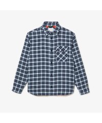 LACOSTE Mens/オーバーサイズバックステッチチェックネルシャツ/505709069