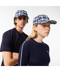 LACOSTE UNISEX/ワンポイントチェックネルキャップ/505709083