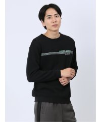 TAKA-Q/【WEB限定】ファーストダウン/FIRST DOWN パイル裏起毛パネルプリント クルートレーナー メンズ Tシャツ カットソー カジュアル インナー ビジネス/505709352