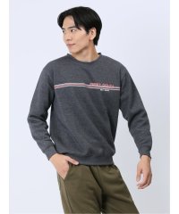 TAKA-Q/【WEB限定】ファーストダウン/FIRST DOWN パイル裏起毛パネルプリント クルートレーナー メンズ Tシャツ カットソー カジュアル インナー ビジネス/505709352