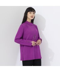 Liliane Burty/ソフトポンチ　重ねハイネックプルオーバーTシャツ/505709460