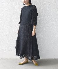 SHIPS WOMEN/little black:2WAY ギャザー オパール レース ワンピース/505709715