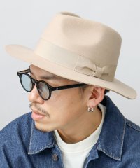 AMS SELECT/レックハッター Req Hatter フラット ワイドブリム 中折れハット / ウール つば広 フェルトハット / ロングブリム/505709997