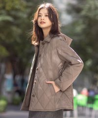 J.PRESS LADIES（LARGE SIZE）/【抗菌防臭】コンパクトタフタプレミアム撥水 ショート アウター/505710749