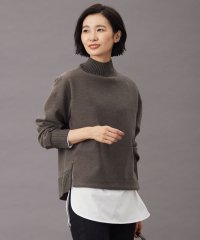 J.PRESS LADIES（LARGE SIZE）/ニードルパンチ ハイネック カットソー/505710773