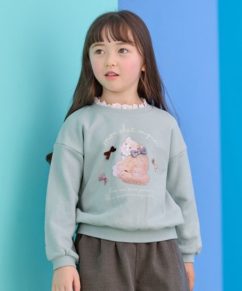 クーポン】【セール 40OFF】フォトネコ 裏毛 トレーナー(505710825) エニファム（キッズ）(anyFAM（KIDS）) d  fashion