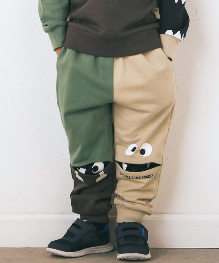 リップド ワイドレッグパンツ S〜3XL 切り替え crewre online shop / サイドタックスラブワイドパンツ