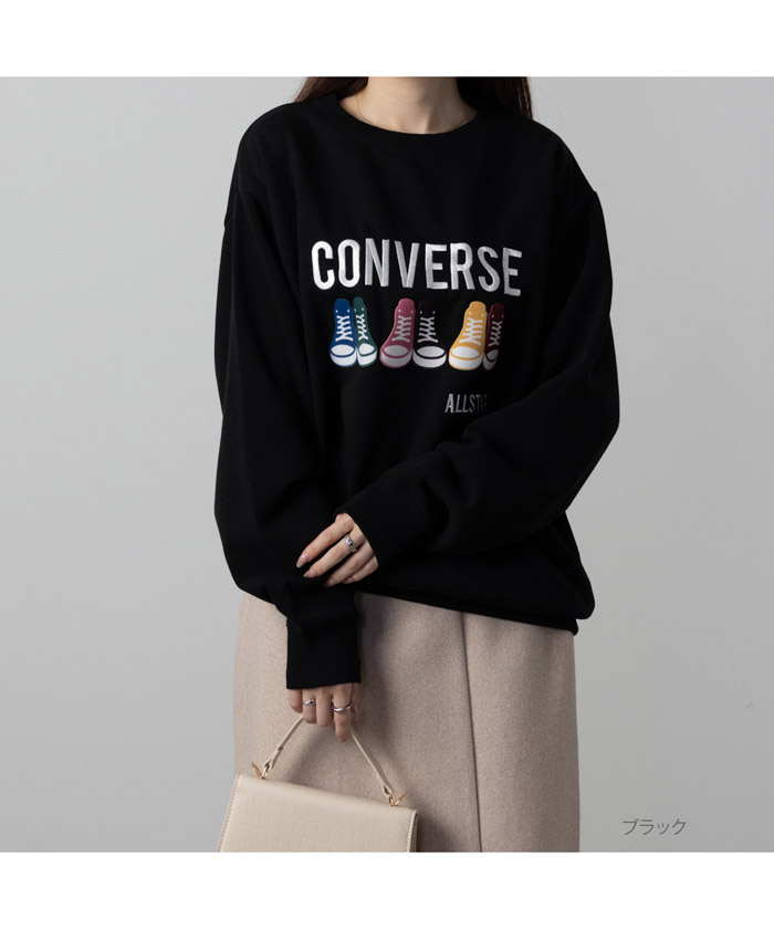 CONVERSE コンバース 裏起毛シューズフロッキートレーナー 3482－6935