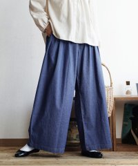 e-zakkamaniastores/タックワイド デニムパンツ/505726041