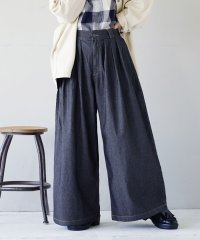 e-zakkamaniastores/タックワイド デニムパンツ/505726041