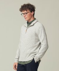 J.PRESS MENS/【Cash Lamb's Wool】畔編みハーフジップ ニット/505726818