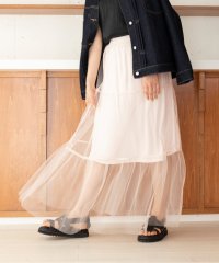 MAISON BREEZE/【SWEET11月号掲載商品】シアースカート ティアードスカート ロングスカート ロング丈 レイヤード シアー チュールスカート/505710003