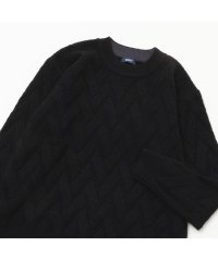 MAC HOUSE/マックハウス Mac－House NAVY ネイビー 快適ニット 幾何学柄モックネック メンズ T2ー23AWーMCー3/505726217