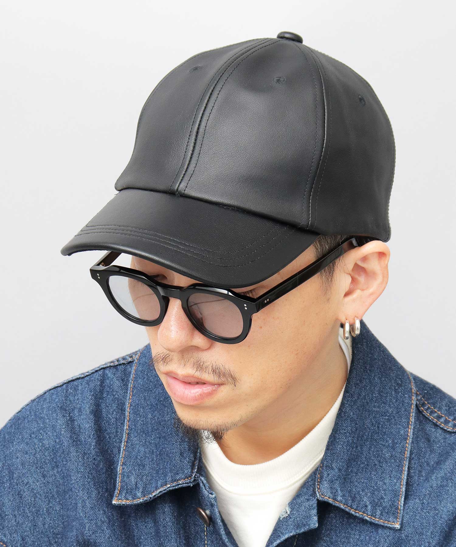 豪華で新しい 新品未使用本物セレブレザーリアル本革ラムレザー羊皮八角帽子 帽子