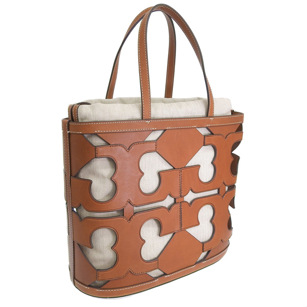 TORY BURCH トリーバーチ カゴ レザー トートバッグ A4◎ 証明書付 TORY BURCH トリーバーチ カゴ レザー トートバッグ A4◎ 証明書付