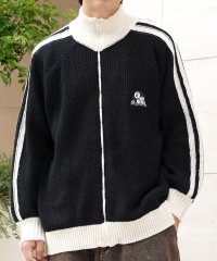 1111clothing/◆畔編み ドライバーズニット◆ オーバーサイズ ニット メンズ ワイド セーター レディース ジッパーセーター フルジップ モックネック ハイネック/505728219