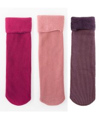 shoppinggo/ショッピングゴー shoppinggo 冷えとり靴下 3足セット 裏起毛 ソックス 靴下 レディース フットウェア あったか 可愛い ふわふわ 温かい/505728599