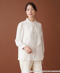 Leilian PLUS HOUSE/ボザム切替フリルカラーブラウス【ROCHAS Premiere】/505652168