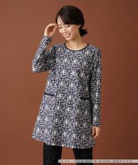 Leilian/プリントチュニックブラウス【Leilian WHITE LABEL】/505664046