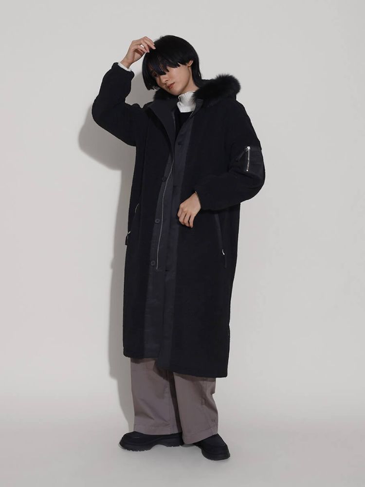 LASUD MILITARY ラシュッド ファーフーデッドボアコート　ヤマダヤ LASUD MILITARY ラシュッド ファーフーデッドボアコートヤマダヤ