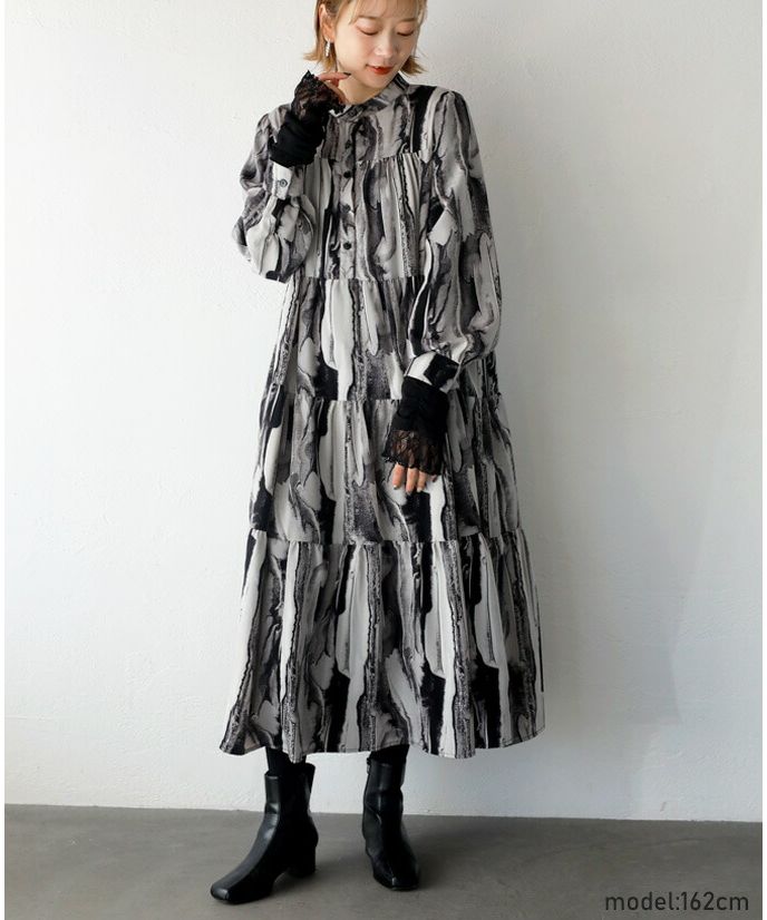 オトナ OTONA ワンピース レディース グレー 春 秋 冬