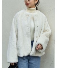 Re:EDIT/[2023－24 WINTER COLLECTION]フェイクファーノーカラーショート丈ジャケット/505732187