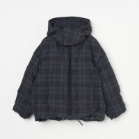 HELIOPOLE/SHORT DOWN HOODY(PLAID）/505732560