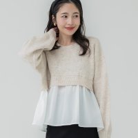 coca/コカ coca ドッキングギャザーニット/505680797